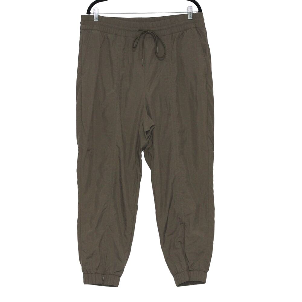 GAP Fit Olive Green Jogger Sweatpants Size XL Zipper Detail